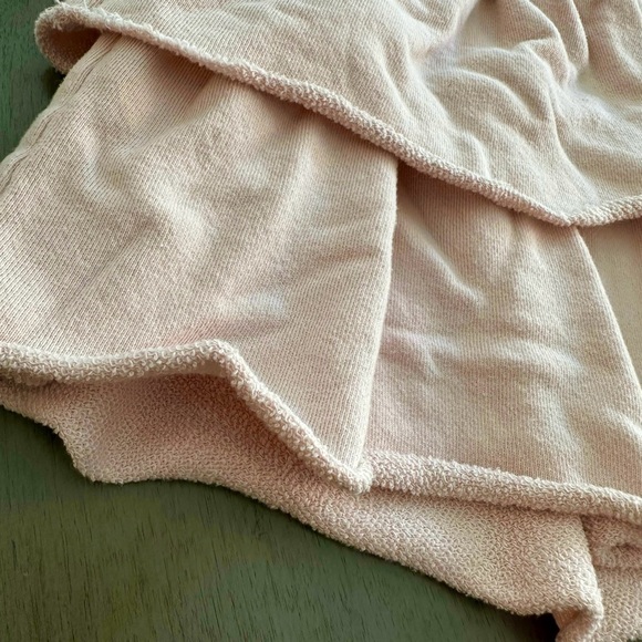 AERIE Layered Weekend Ruffle Raw Edge Miniskirt Pale Pink Size Medium - Picture 6 of 12